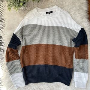 Adorable color block sweater